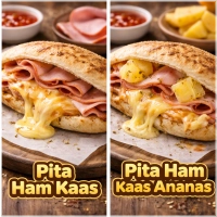 Broodje pita ham/kaas